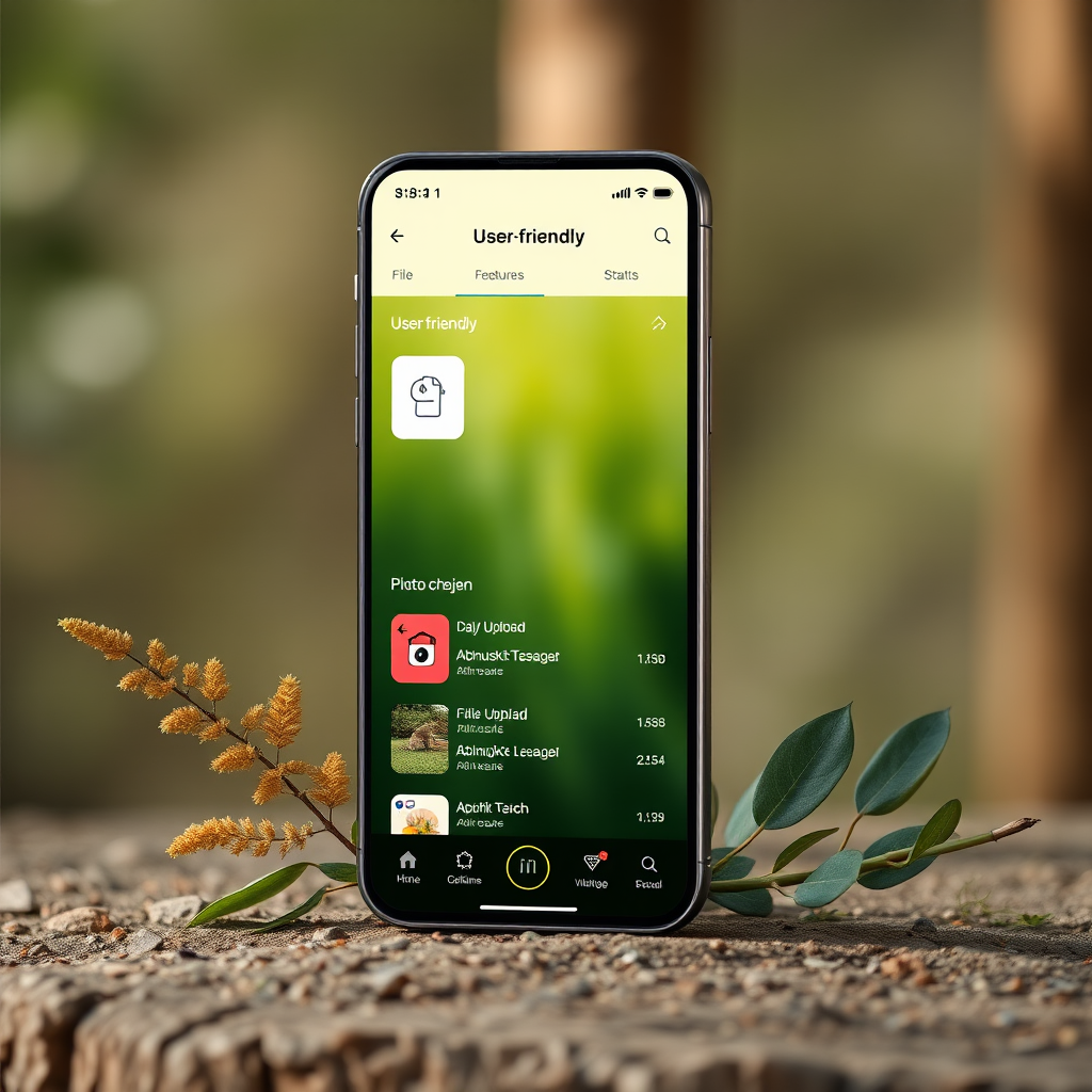 Gebruiksvriendelijke interface van Abniusk-Tesch mobiele app met bestandsbeheer, foto upload en offline toegang functies